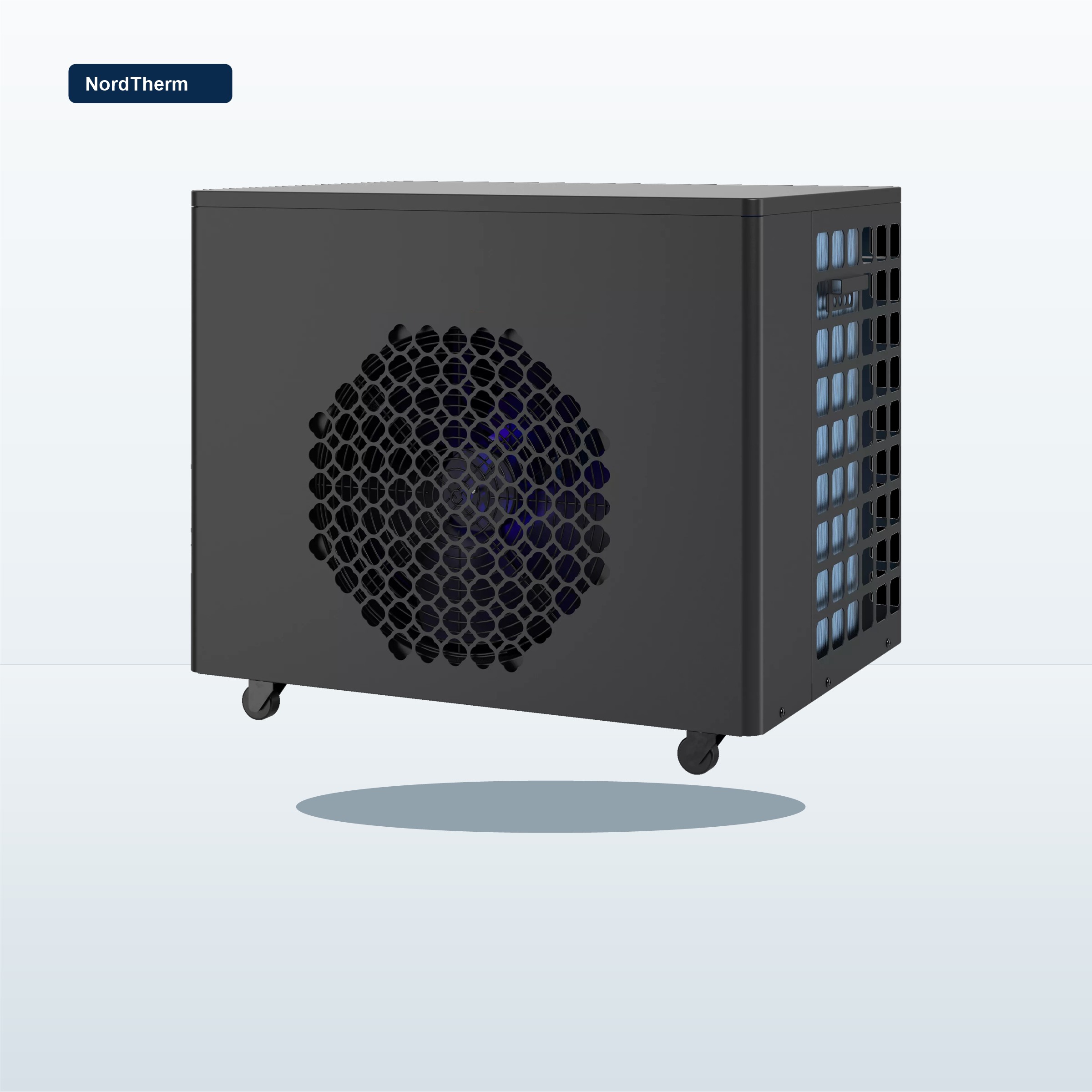 Ice bath chiller filter side