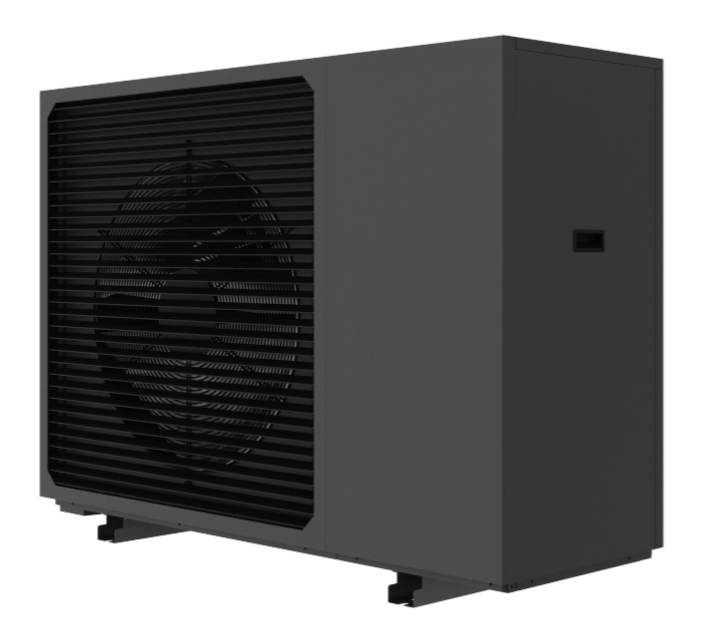 R290 split heat pump side view