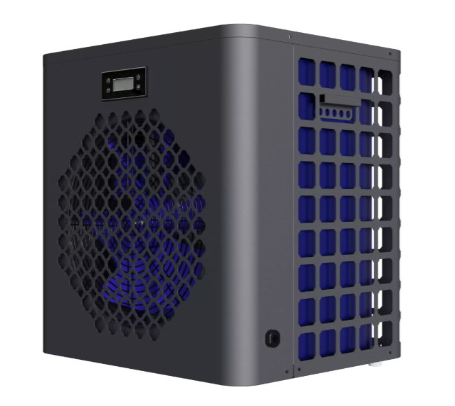 R290 mini pool heat pump fan intake view