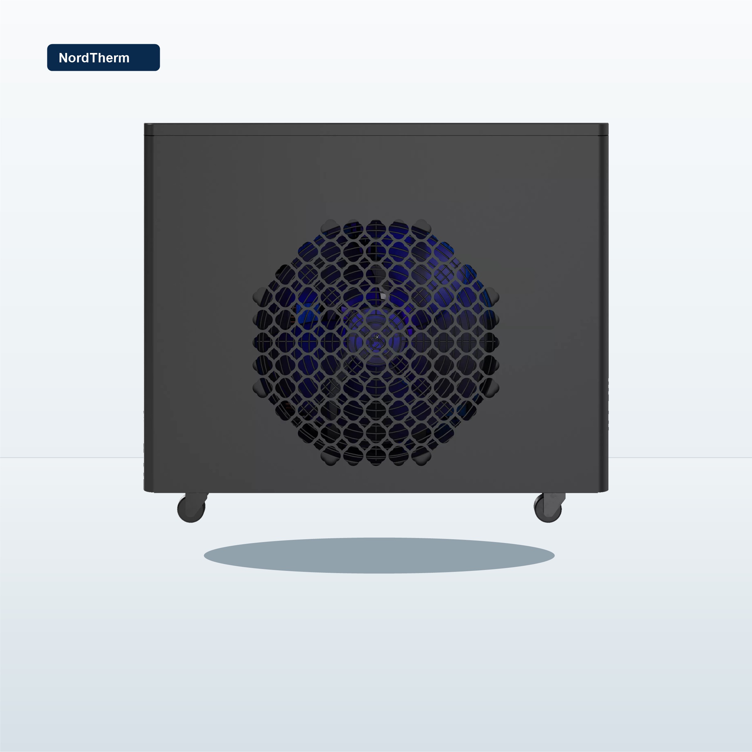 Ice bath chiller front fan