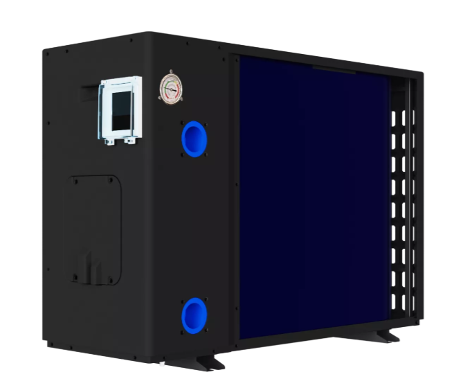 R32 PV pool heat pump heat exchanger side view