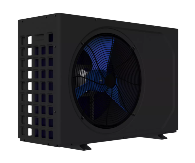 PV pool heat pump rear air intake view