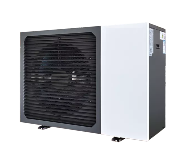 R32 split heat pump front fan view