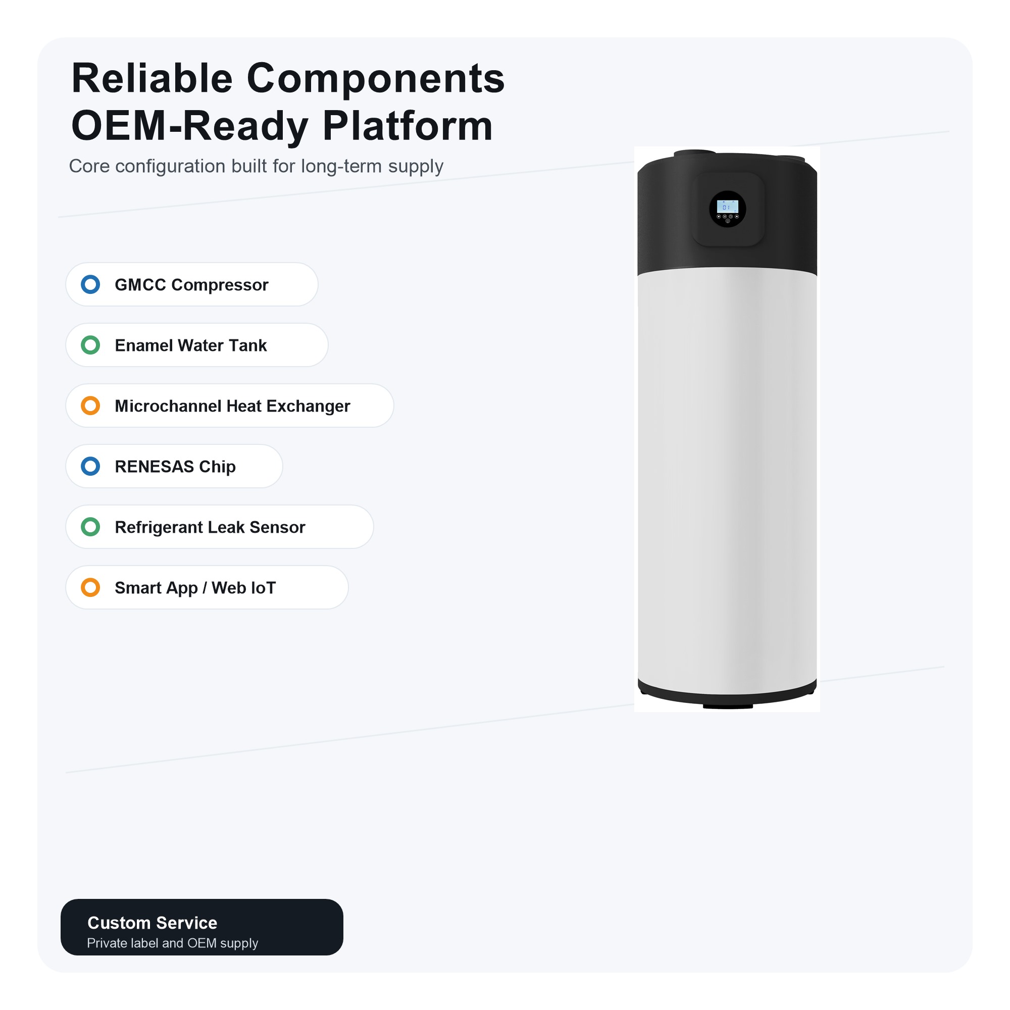 R290 heat pump water heater capacity range