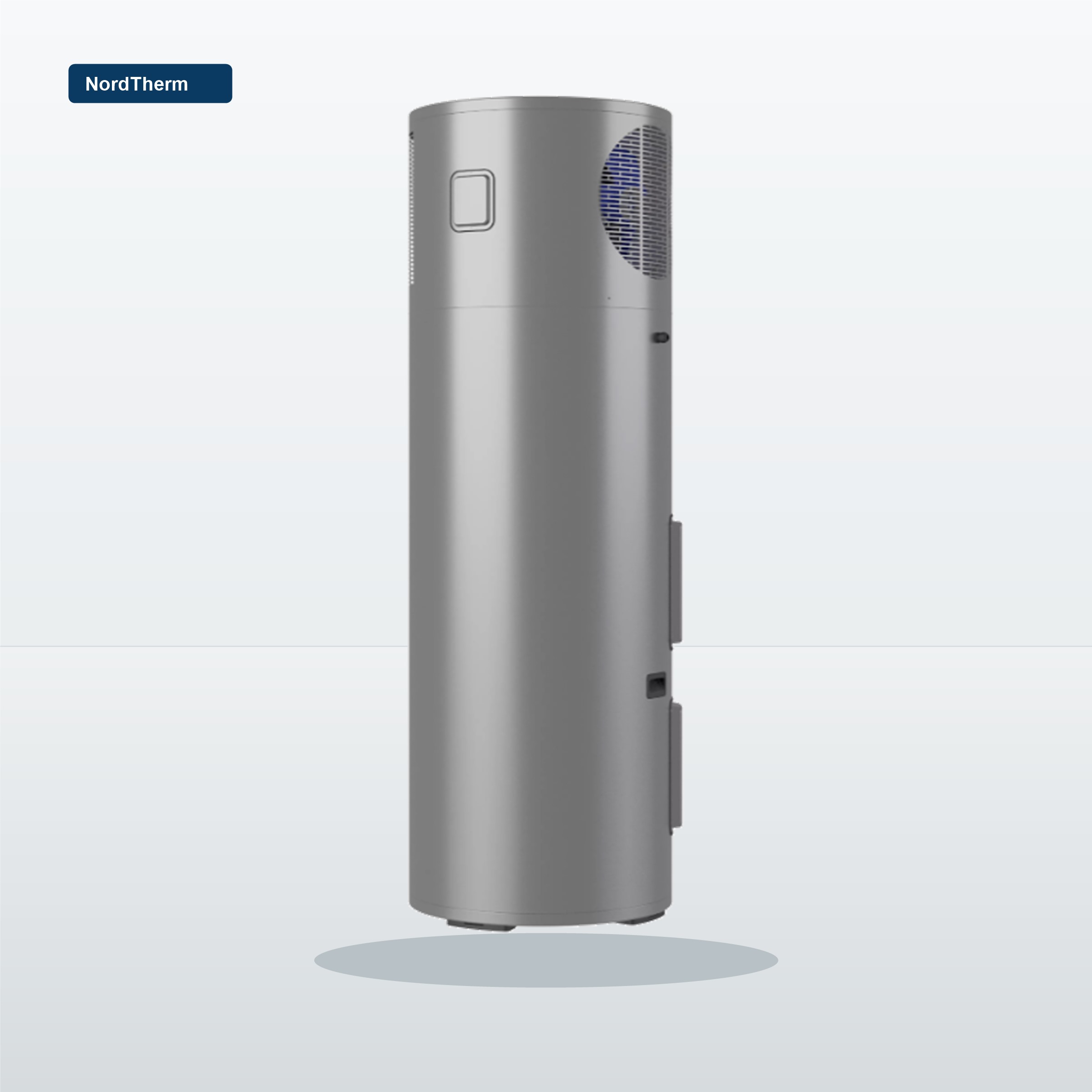 Heat pump water heater front view