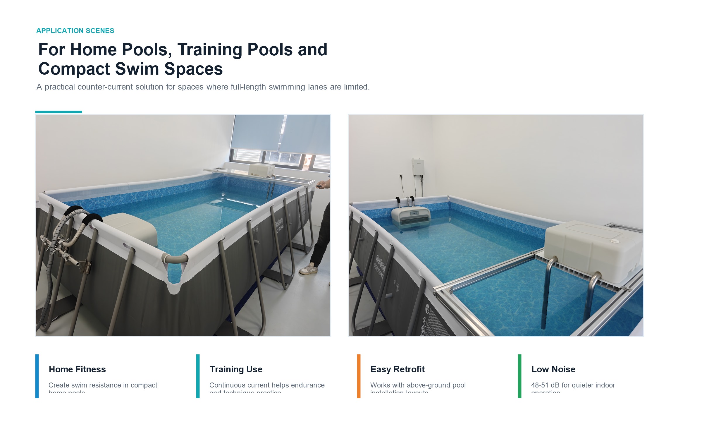 Swim jet installed in above ground pool