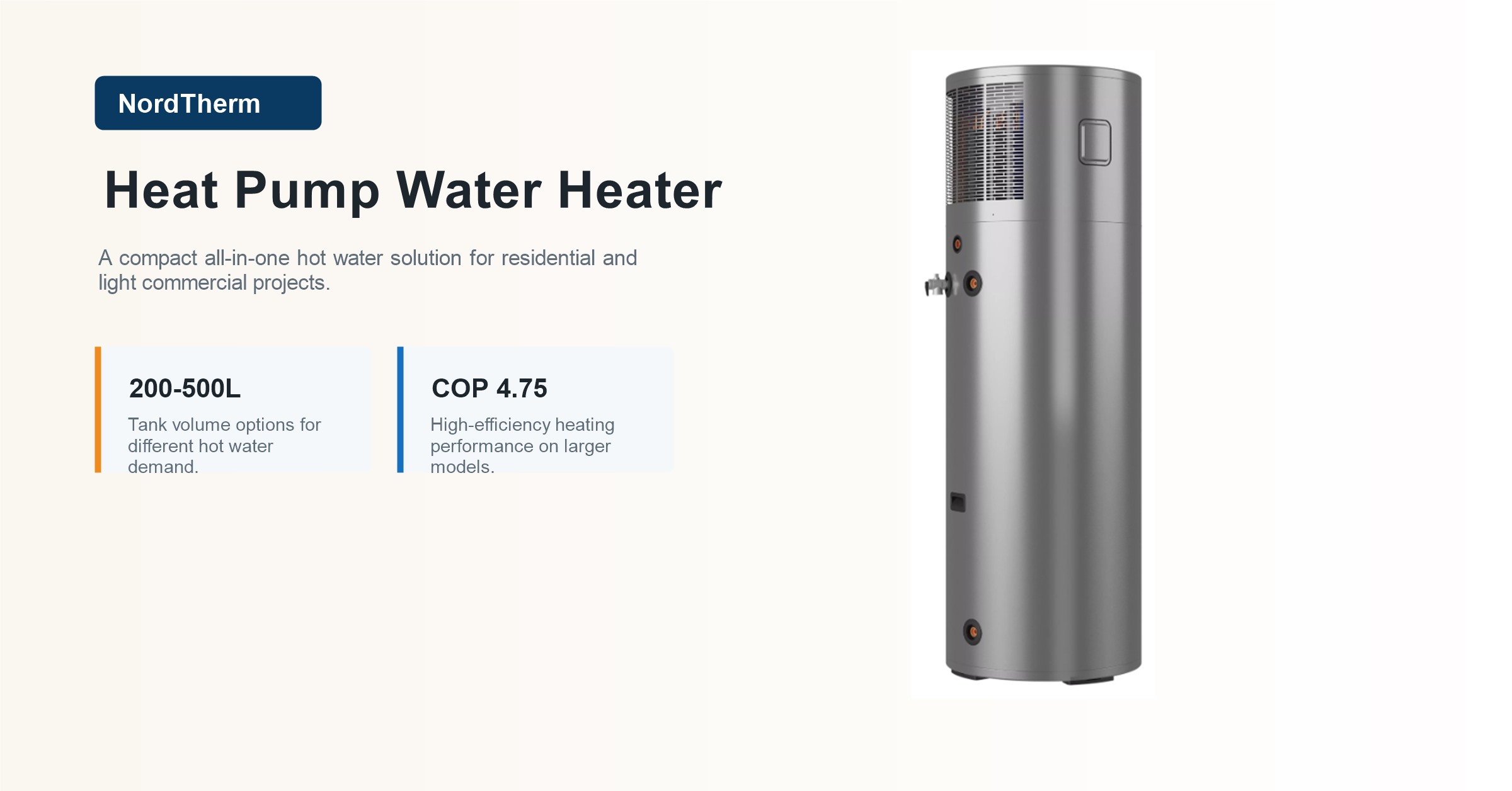 Heat pump water heater hero banner