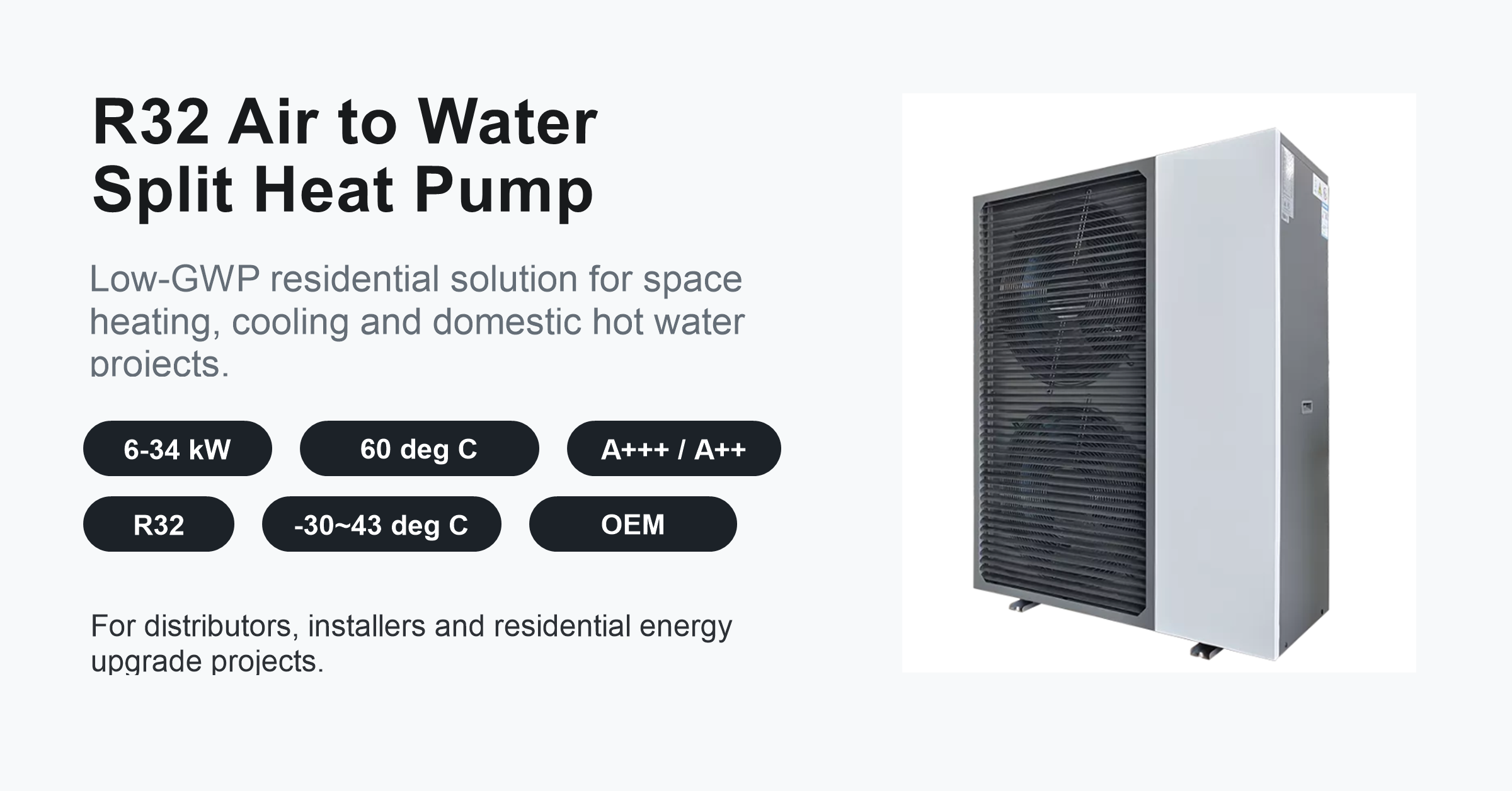 R32 split heat pump hero banner