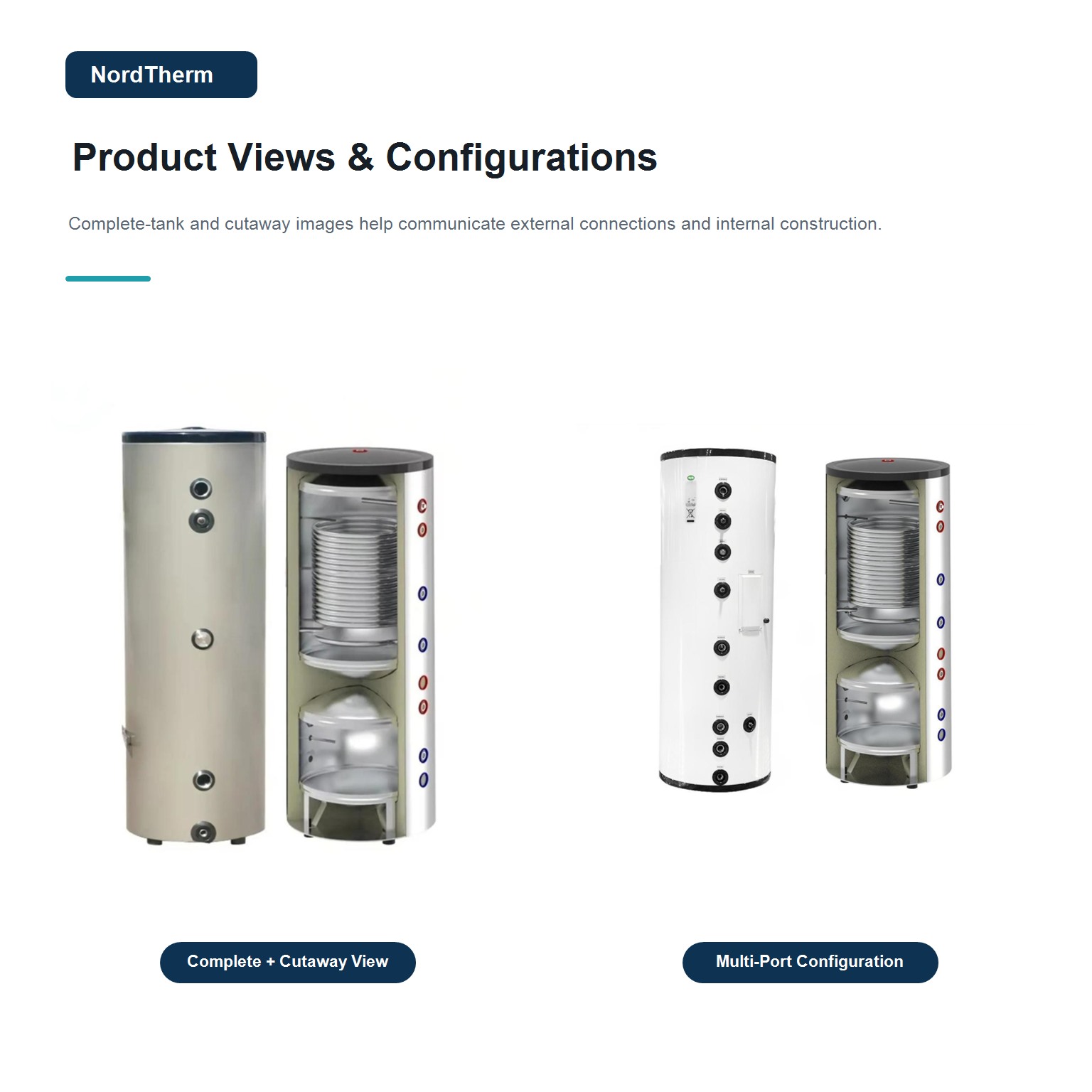  Complete and cutaway product views of NordTherm multifuncti