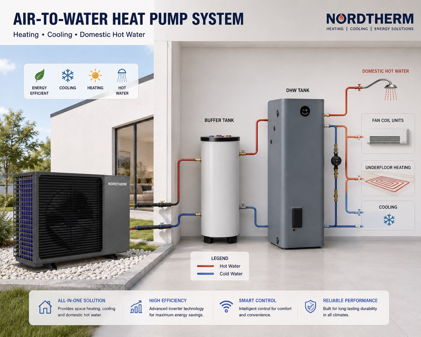 NordTherm air-to-water heat pump system